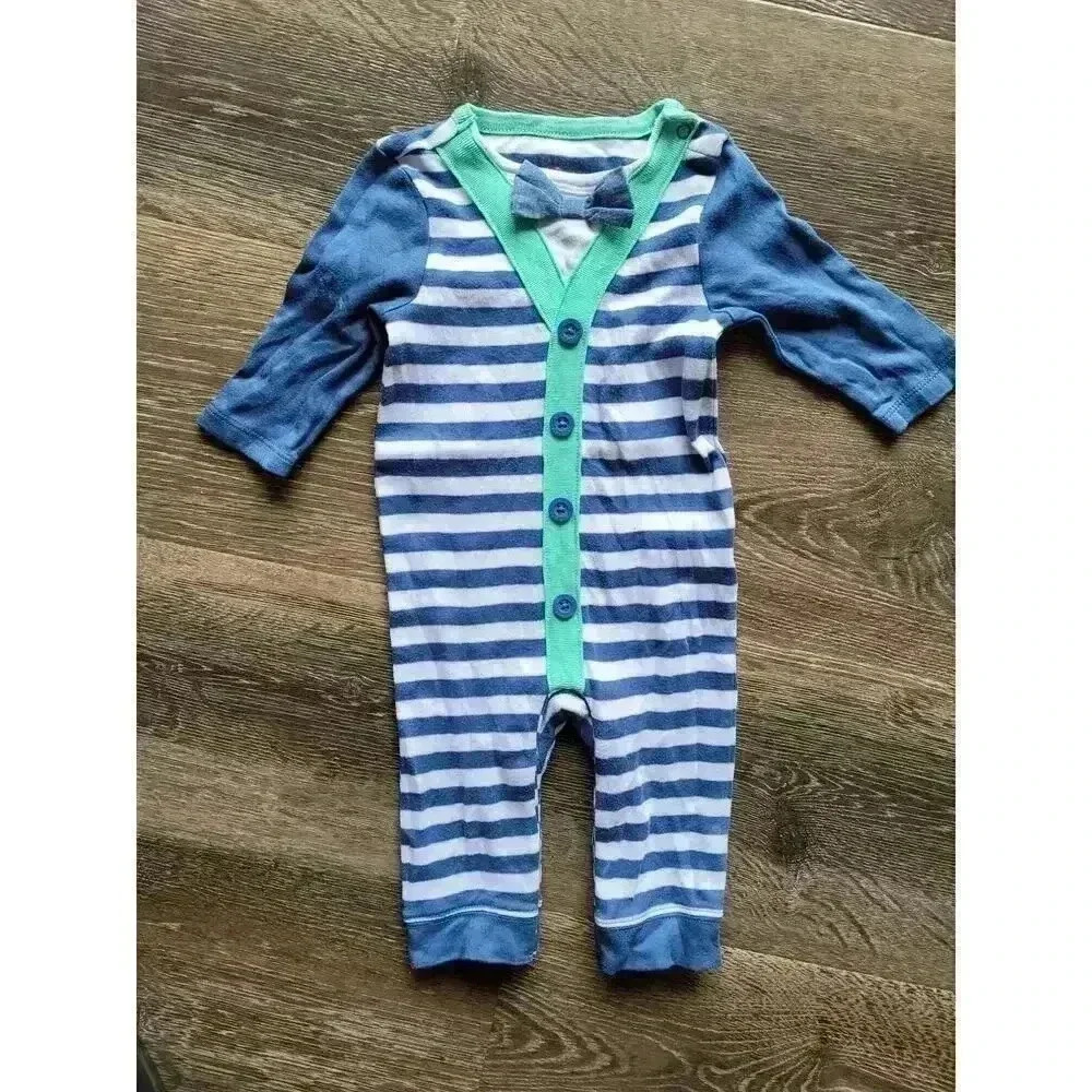 Cat & Jack baby boy one piece with bow tie‎ size 0-3 months #1